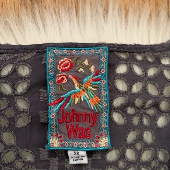 Johnny Was Dark blue Dress Size XS Slip adjustable straps bell sleeve - Picture 10 of 16